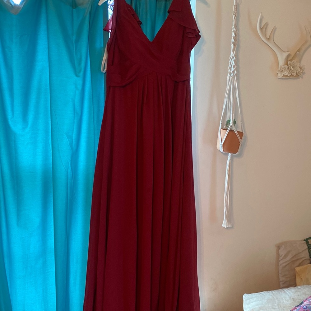 Burgundy formal dress